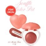 Kalp Tasarımlı, Yoğun Pigmentli, Köpük Yapılı, Kadife Bitiş Sunan Ruj Dasıque Souffle Color Pot #06 Mocha Bun