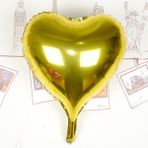 Kalp Uçan Sarı 80 cm Folyo Balon