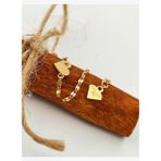 Kalpli Boomerang Altın Bileklik