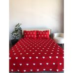 Kalpli Çift Kişilik 3 Parça Yatak Örtüsü Seti - 200X240 cm (Pvc Çantalı) - Kırmızı - 200 x 240 cm