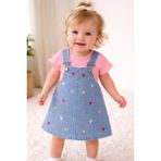 Kalpli Kot Bebek Elbise - 6 - 9 Ay - 00406 Pembe