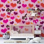 Kalpli Pembe Çocuk Duvar Duvar Kağıdı Baskı Dkm-379 225 x 200