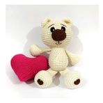 Kalpli Sevimli Ayıcık Amigurumi Organik Oyuncak