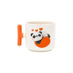 Kalpli Sevimli Panda Baskılı Renkli T Kulplu Hediyelik Latte Fincanı Kupa Bardak, QB1L5953-TR
