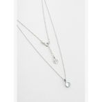 Kalsedon Rüyası 18 Ayar Beyaz Altın Kaplama 42 Cm Gümüş Kolye