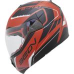 Kaly Beon Çene B 700 Air Tek Açılır Vizörlü Motosiklet Kaskı Kırmızı Siyah - L - Renkli