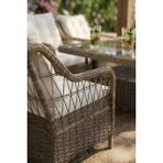 Kalyon Home Garden Menten Kahve Rattan Bahçe Balkon Mobilyası 4 Tekli Berjer ve Masa - Kahverengi