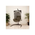 KalyonHome Capri Rattan Tek Kişilik Bahçe Salıncağı Bahçe Mobilyası Balkon Salıncağı