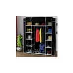 Kalyonhome Çift Yandan Çok Raflı Çelik Profilli Bez Dolap Kumaş Gardırop