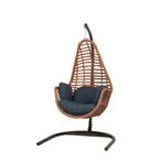 KalyonHome Sardinya Rattan Tek Kişilik Bahçe Salıncağı Bahçe Mobilyası Balkon Salıncağı Ev Salıncağı