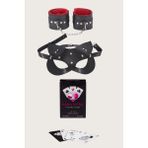 Kamasutra Sexy Görselli Oyun Kartı Kelepçe Maske Set - Renkli