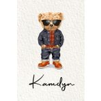 Kamdyn: Cahier personnalisé avec prénom Kamdyn | Cadeau d'anniversaire pour enfant, garçon, homme, copain ... | Nounours | 110 pages lignée, Petit Format 6x9 pouces (15,24 x 22,86 cm)