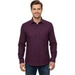 Kamer Erkek Büyük Beden Kışlık Uzun Kol Gömlek 3773 BGL-ST04802 - Bordo - 4XL