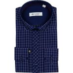 Kamer Erkek Slim Fit Gömlek Ekose 9451 - Lacivert