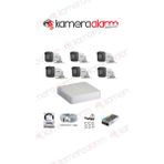 Kamera Alarm Sepeti Haıkon 6 Kameralı Güvenlik Kamera Seti 1TB 30x Zoom Full HD Kayıt Kapasiteli Sistem - 001-Renkli