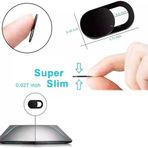 Kamera Kapatıcı 3 Lü Set Laptop Telefon Tablet Uyumlu Siyah İnce Kaydırmalı Webcam Gizlilik Kapağı Siyah