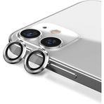 [KAMERA KORUYUCU] For 11/12/12Mini ile uyumlu Kamera Lens Koruyucu Metal Temperli HD Cam Çizilmeye Dayanıklı Kamera Koruyucu (Silver, iPhone 11/12/12Mini)