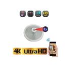 Kamera Online 4K Wifi Sensörlü Tavan Armatürü Gizli Video Kamera 7/24 Canlı Izleme Kayıt
