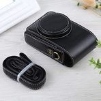 Kamera tillbehör Dikey Flip Tam Gövde Kamera PU Deri Kılıf Çanta Ricoh GR III/GRII için kayışlı, Sony ZV-1 / DSC-RX100M7 / RX100M6 / RX100M5 / RX100M2