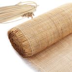 Kamış Dokuma, Doğal Rattan Rulo 45 cm Genişlik Dokuma Kamış Dokuma Kendin Yap Projeleri için Mobilya Onarımı Bahçe Sandalyesi ve Dolap Sopa Malzemesi (31x79 inç)