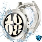 Kamita Samsung Galaxy Watch 6 40 mm ile Uyumlu Su Geçirmez Kılıf, Temperli Cam Filmli, 2'si 1 Arada Sert PC Tampon Kılıfları 360° Tam Kapsama Koruyucu Kılıf Galaxy Watch6 (Yıldız Işığı) için