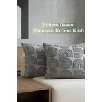 KAMİZ Bohem Punch Kırlent Kılıfı Dekoratif Kırlent Kılıfı Çeyiz Seti İdeal