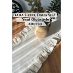 KAMİZ Fırfırlı Keten Runner 40x150 Daha Uzun, Daha Şık!
