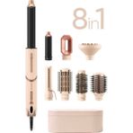 Kamma 8in1 Multi Airglow Saç Şekillendirme Seti Pembe 32 mm Isı Ayarı ile Profesyonel Şekillendirme