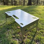 Kamp Ayısı ® Unibase™ Modüler Katlanır Kamp Masası, 2mm Galvaniz Çelik, Çantalı Gri