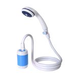 Kamp duşu, taşınabilir duş, dış mekan duşu, el tipi elektrikli duş, su akışı ahır ayarı, 4800 mAh pil, Flow Contol ve Shut Off valf, duş, yıkama, temizlik vs. için (mavi)