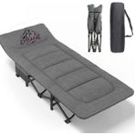 Kamp - Konfor Ultralight Kampet Portatif Kamp Yatağı Gri - 190X68X35CM
