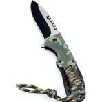 Kamp Outdoor Ipli Browning Çakı Hafif 21 cm Kemer Klipsli Kilitli - Yeşil