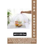 Kamp Piknik Outdoor Rüzgar Toz Sinek Böcek Koruyucu Katlanabilir Pratik Tül Yemek Koruma Şemsiyesi