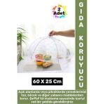Kamp Piknik Outdoor Rüzgar Toz Sinek Böcek Koruyucu Katlanabilir Tül Yemek Koruma Şemsiyesi 2 Adet