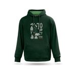 Kampçı Kapşonlu Sweatshirt Kampçı Tasarım Sweatshirt, Nefti yeşil, XL