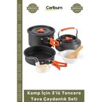 #KampSeti Katlanabilir Alüminyum Isı İletkenliği Yüksek Profesyonel Outdoor Piknik Kamp İçin 3'lü Te