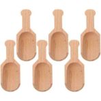 Kamptek Ahşap Kürek Tasarım Baharat Ölçü Kaşığı 6 Adet 6 cm