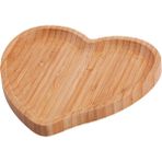 Kamptek Bambu Sunumluk & Çerezlik Kalp Sunum Tabağı, Bambu Kalp Sunum Tabağı - 1 Adet