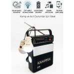Kamptek Kamp Teknolojisi Kamptek Solar Sistem Kamp Radyosu - Güneş Enerjili Am/fm/sw 3 Bant Radyo + USB Mp3 Çalar + 2 LED Kamp Lambası