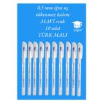 Kampus Kırtasiyem Kampüs Kırtasiyem 0.5 Mm İğne Uç Tükenmez Kalem Mavi Renk 10 Adet Yeni Seri Yeni Üretim Türk Malı Pensan 2305 Mavi