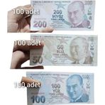 Kampuskirtasiyem 50Tl,100Tl,200Tl 100 Er Adet Geçersiz Sahte Düğün Film Dizi Paraları