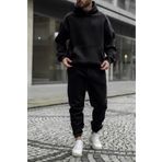 kam's Erkek Kapşonlu Bol İçi Pamuklu Jogger Eşofman Takımı
