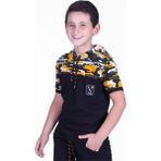 Kamuflaj Desenli T-shirt Erkek Çocuk - Sarı - 7 - 8 Yaş