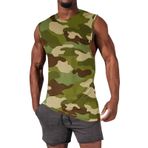 Kamuflaj erkek Tank Tops yaz kolsuz T shirt erkekler için artı boyutu yelek fantezi spor koşu spor eğitim kas Tee Tops, Yeşil #2, M