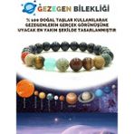 Kamus Gezegen Bileklik Güneş Sistemi Doğal Taş Gezegenler Doğal Taş Bileklik - 20 cm - Mavi - Yeşil