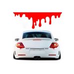 Kan Damlası 2 Adet Oto Sticker,Far Altı Kan Damlası Kırmızı Renk, Araba Sticker,