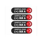 Kan Grubu Folyo Sticker, 10 Adet, Kask Ve Motor İçin