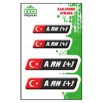 Kan Grubu Iı A Rh(+) Siyah Dörtlü Damla Etiket