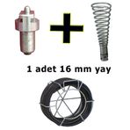 Kanal Açma Seti (16 Mm Yay + Matkap Ucu + 1 Adet Başlık)