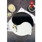 Kanallı Cam Kesme Tahtası - Cam Kesme Tablası | Black or White | Çap32cm | Patentli Ürün
